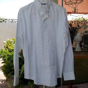 LUCASINI TUXEDO DRESS SHIRT, 17, 34/35